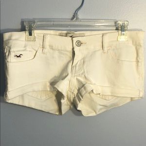 White Hollister jean shorts